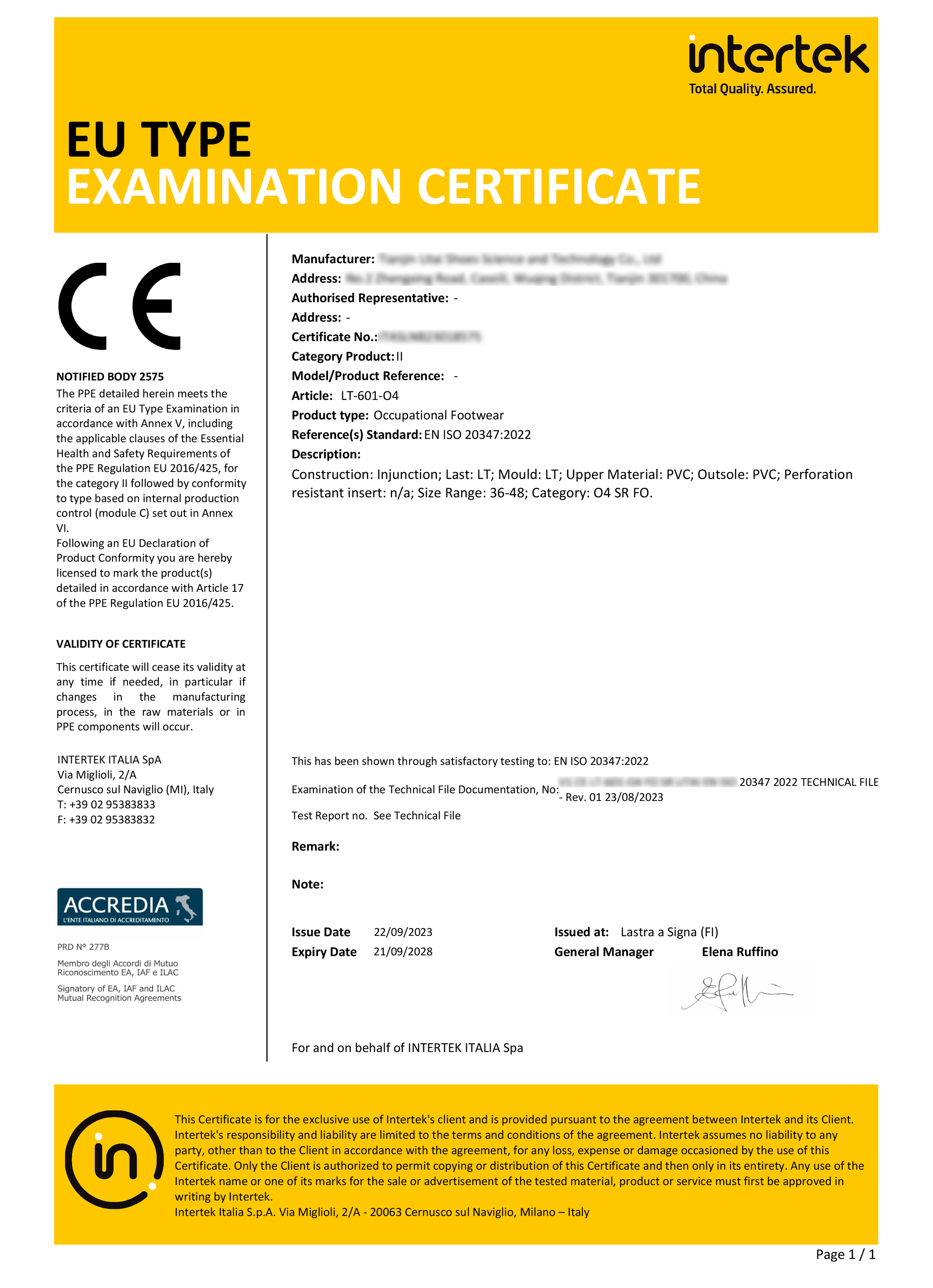 certificate