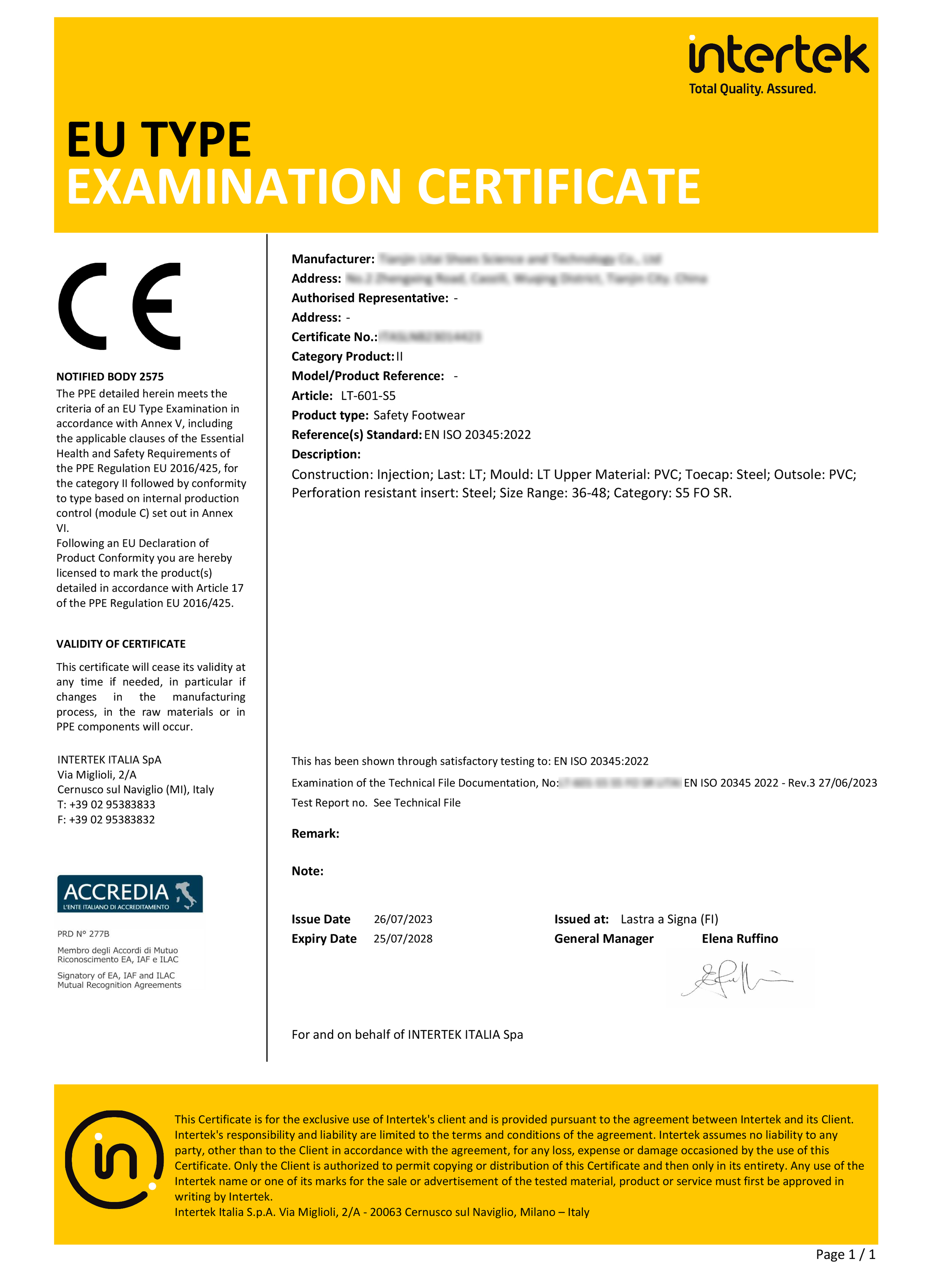 certificate