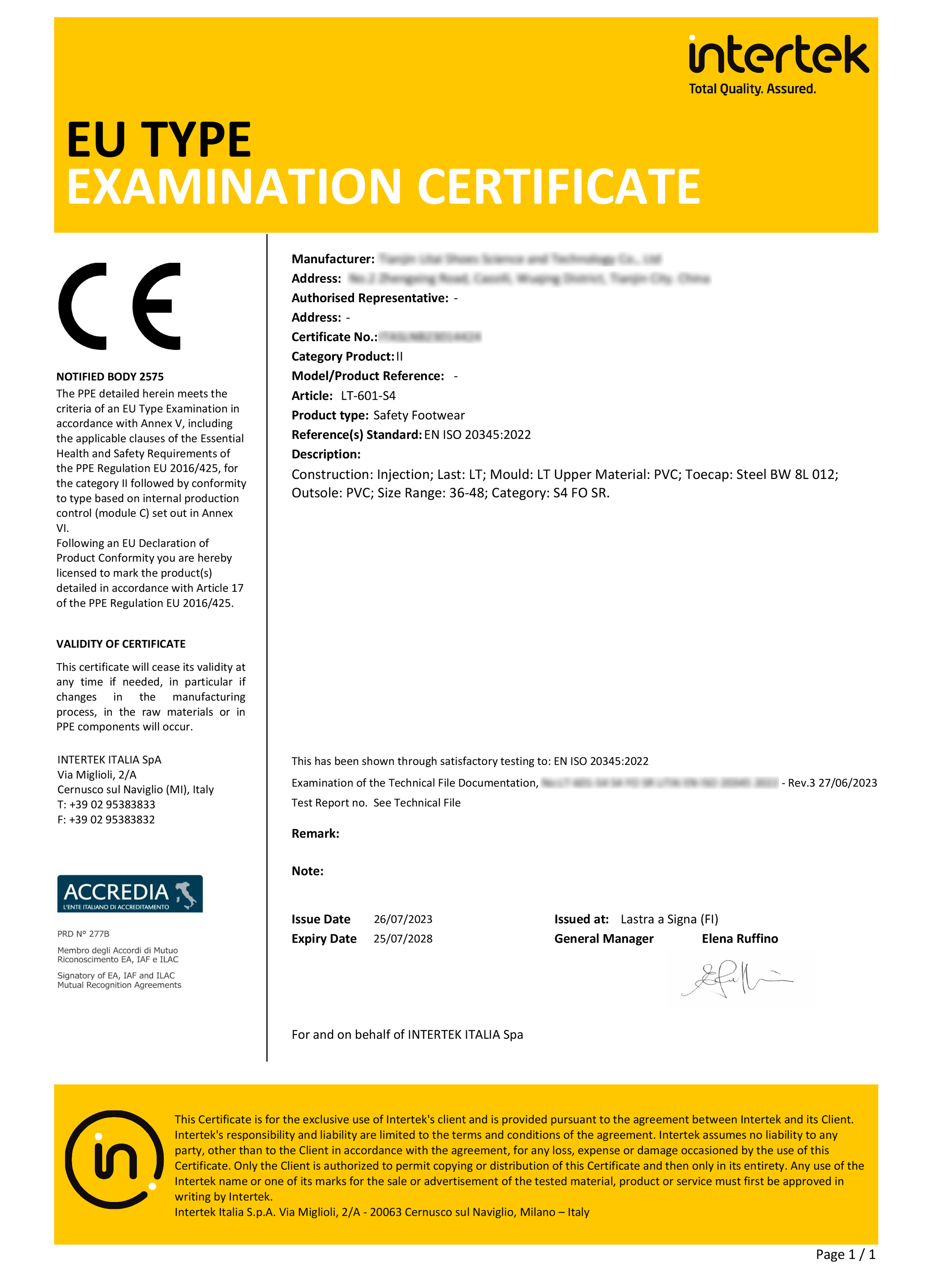 certificate